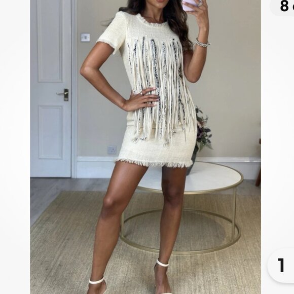 CHANEL RUNWAY TWEED MINI DRESS SIZE 38 FR, 6 or 4 US NEW - Picture 6 of 15